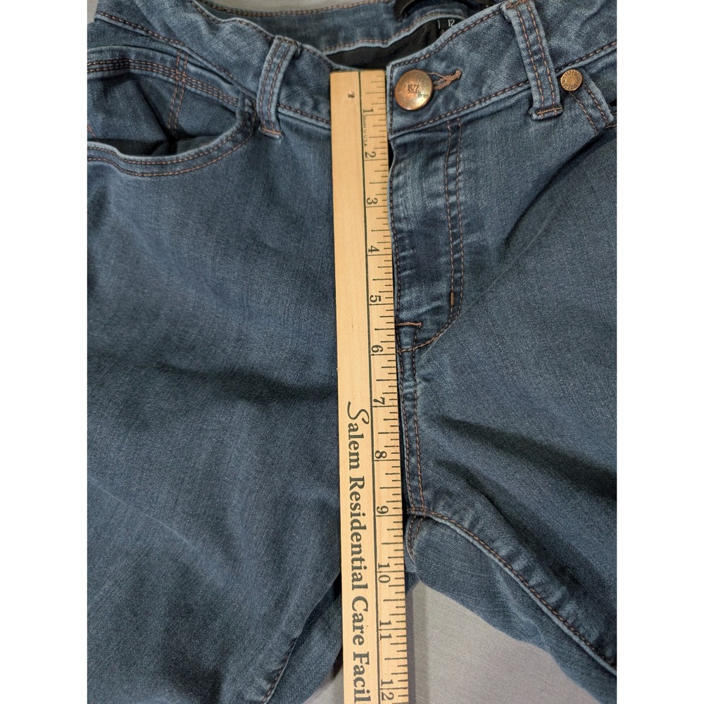 1822 Denim Skinny Jeans Medium Wash Blue Mid Rise Stretch Size 12 - Picture 6 of 7